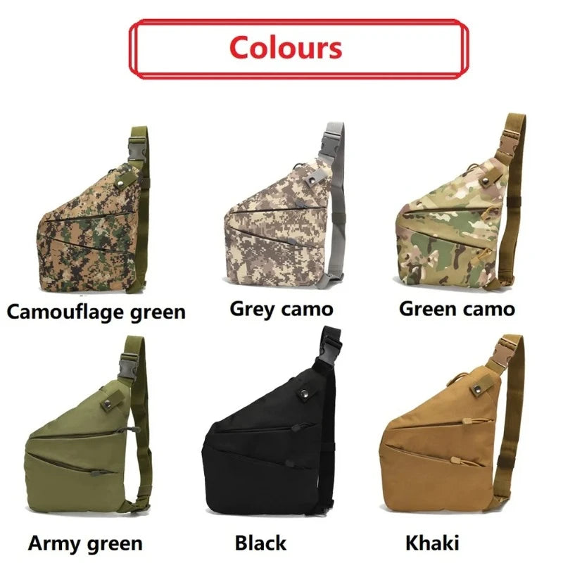 Tactical Camouflage Shoulder Bag for Men - Waterproof Nylon Messenger Bag