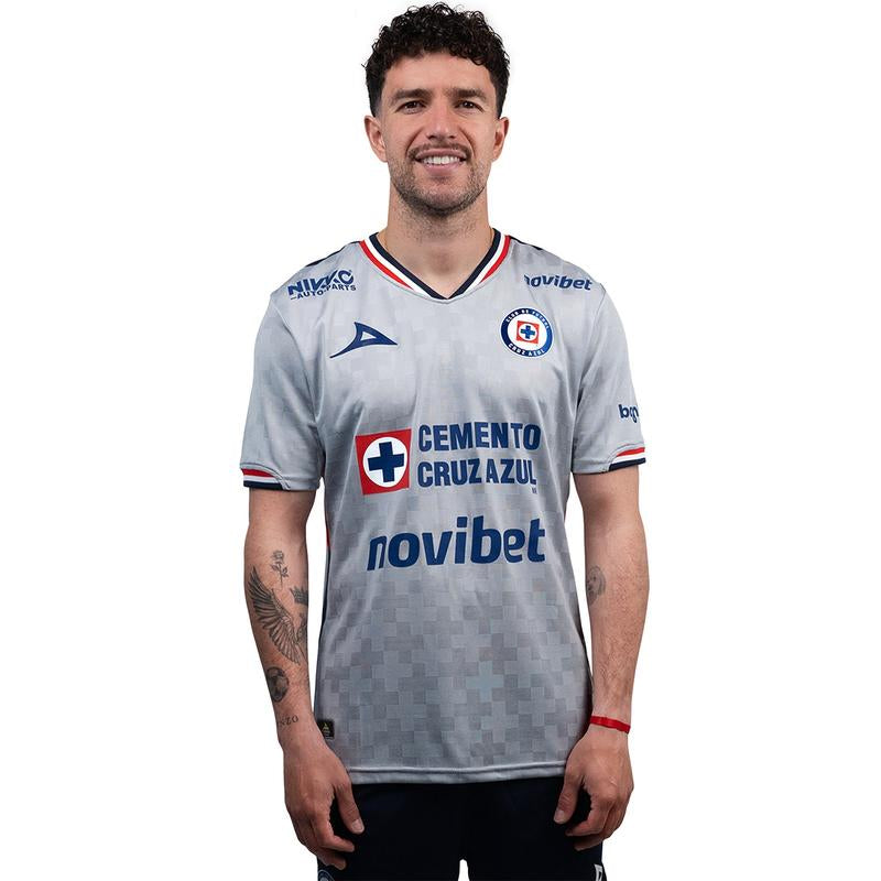 2526 Mexico League Cruz Azul Home Blue Away Gray Short Sleeve Top Soccer Jerseys LIGAMX Fan Edition