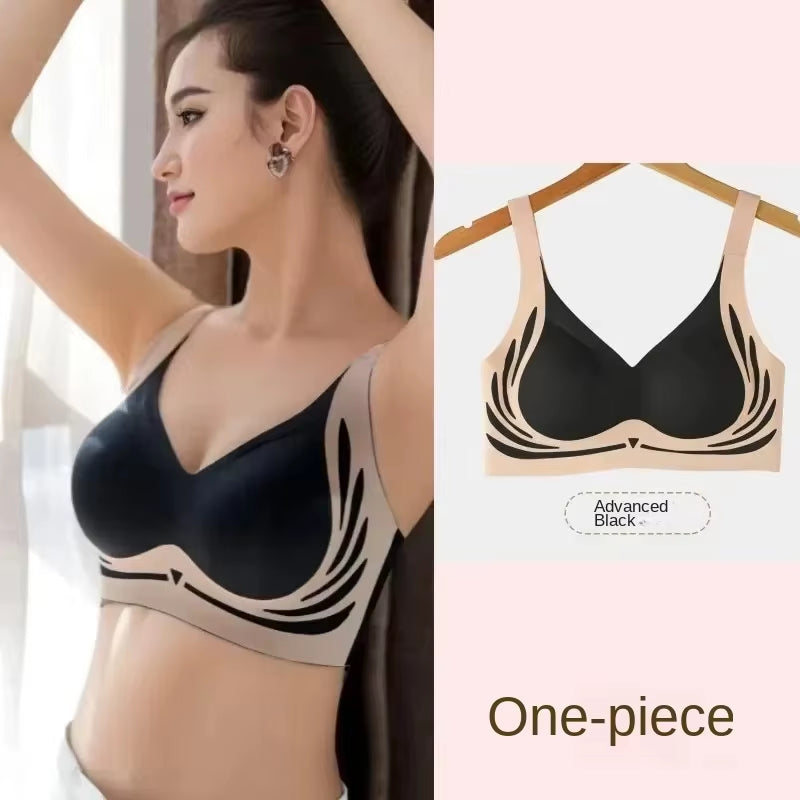 Plus Size Super Collection Push-Up Bras for Women - Soft Support Seamless Underwear, Full Coverage Lift-Up Wireless Soft Sleepwear
