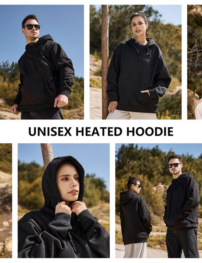 HEWINZE Unisex Heated Hoodie - Electric Heating Hoodie for Women/Men with Battery Pack Included #Y6816