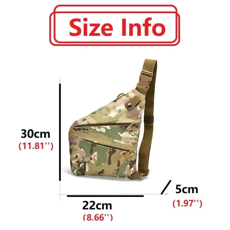 Tactical Camouflage Shoulder Bag for Men - Waterproof Nylon Messenger Bag
