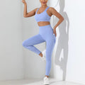 Nahtloses High-Stretch Yoga-Set mit Cami und Bauchkontroll-Leggings - 2-teiliges Trainingsoutfit für das Fitnessstudio