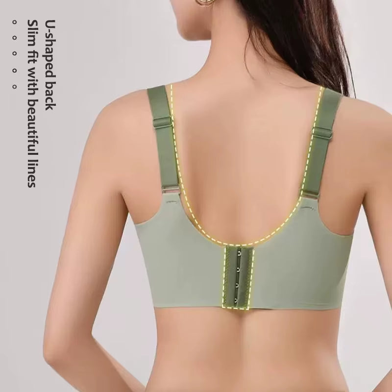 Plus Size Super Collection Push-Up Bras for Women - Soft Support Seamless Underwear, Full Coverage Lift-Up Wireless Soft Sleepwear